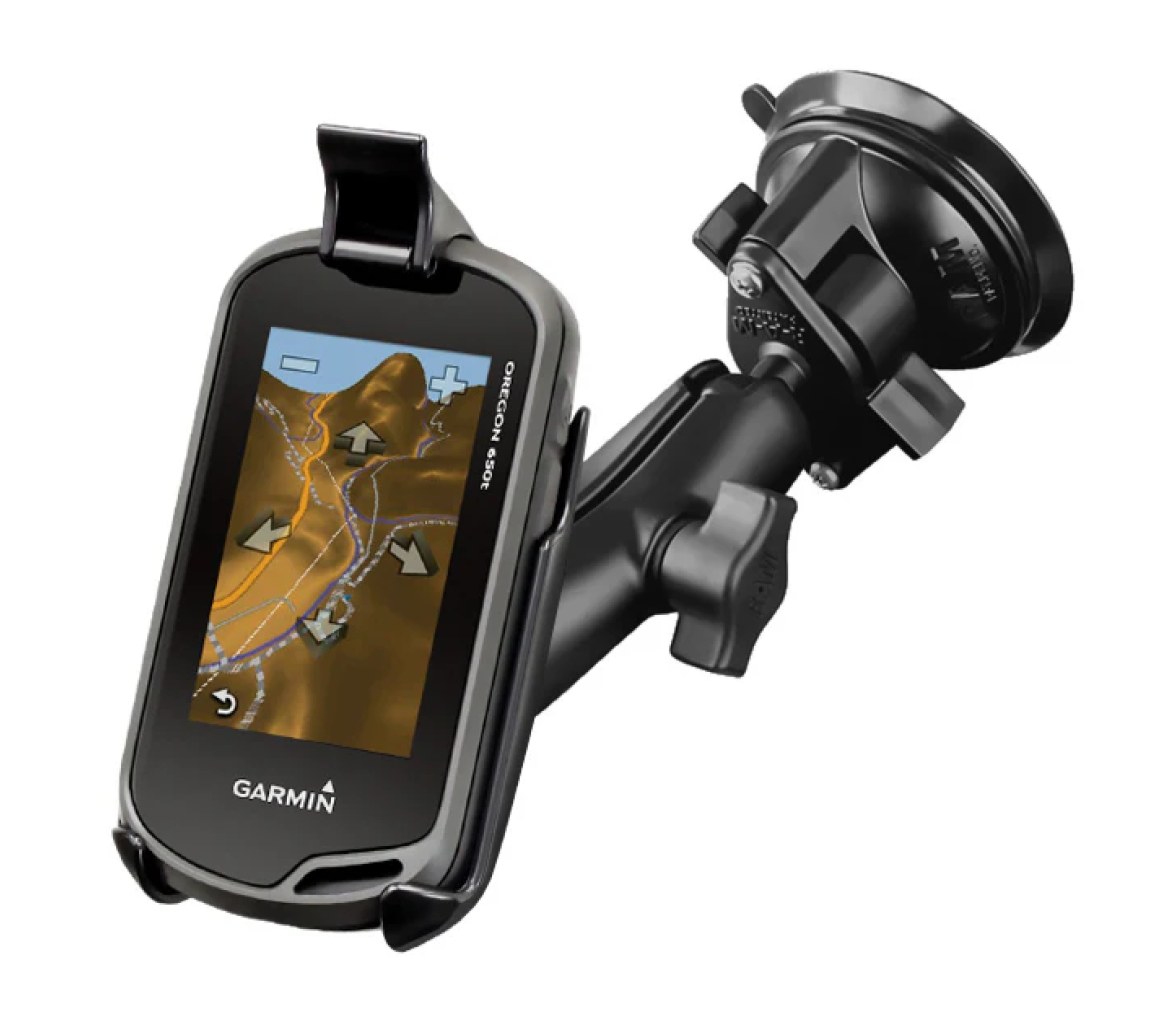 Soporte de ventosa RAM Twist-Lock para Garmin Oregon 200, 750T + Más