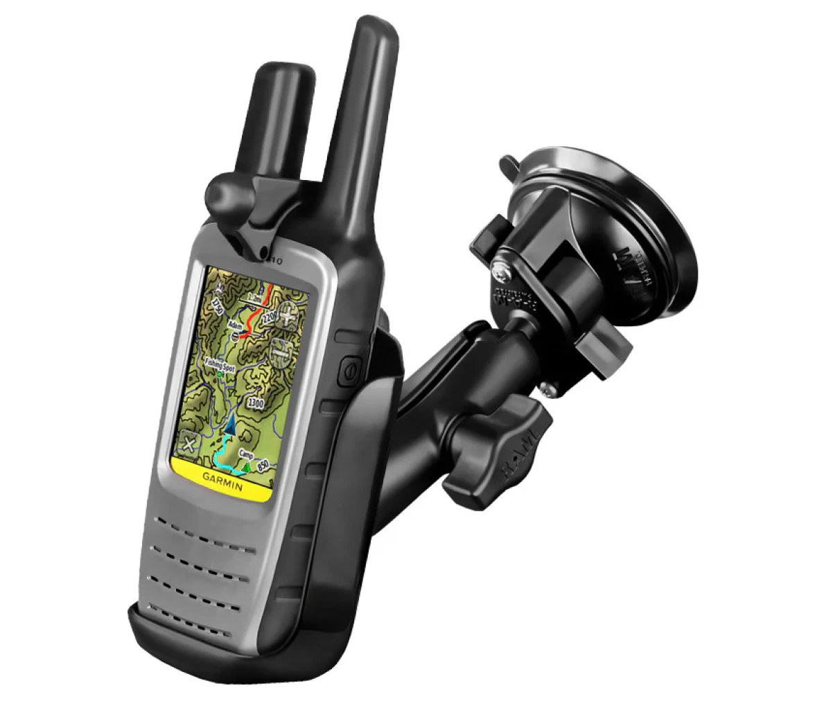 Soporte de ventosa RAM Twist-Lock para Garmin Rino 610, 650 y 655t