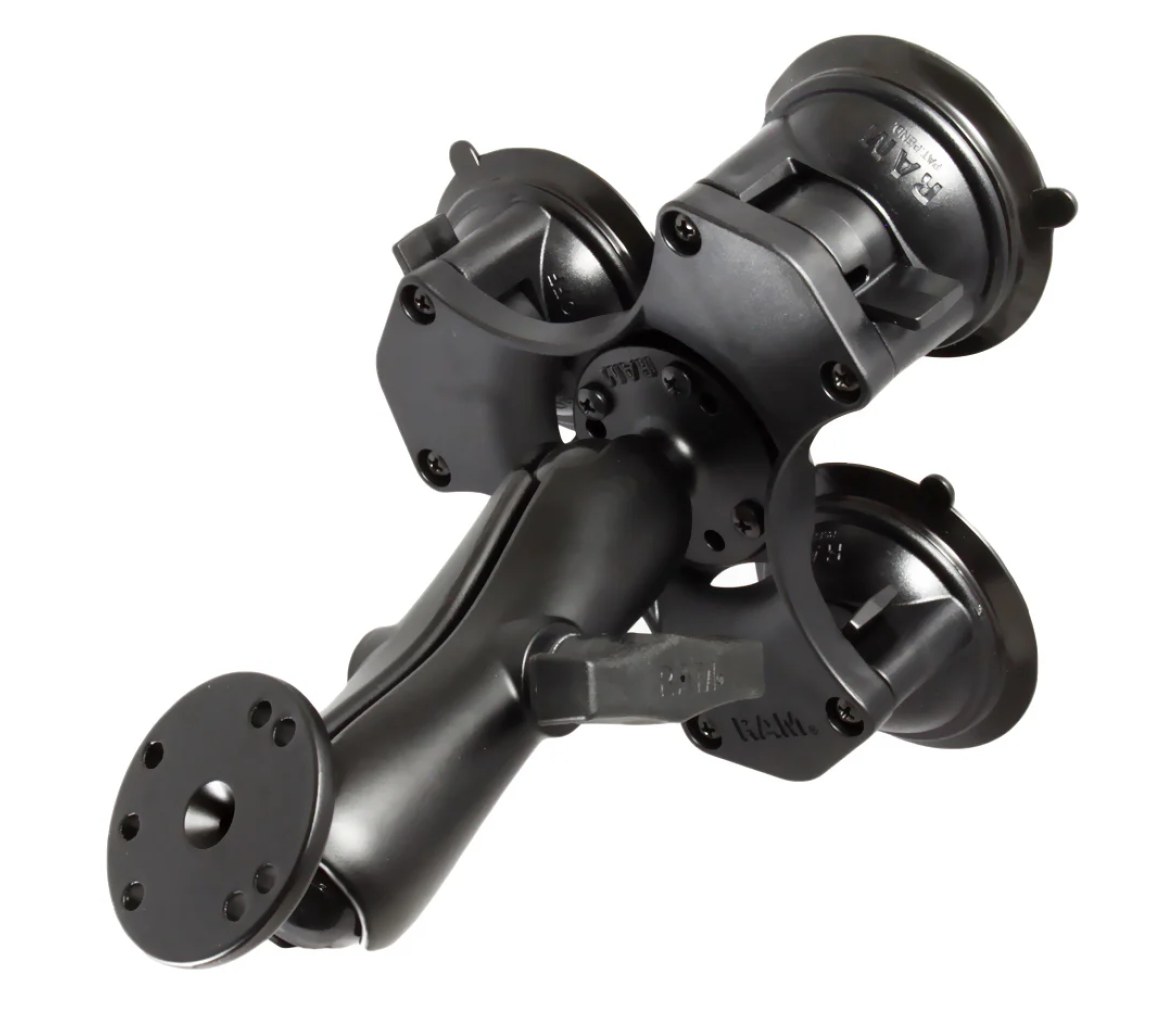 Soporte de Ventosa Triple RAM Twist-Lock con Placa Redonda