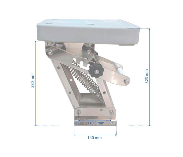 Soporte Motor Basculante Inox - Plastico 60KG
