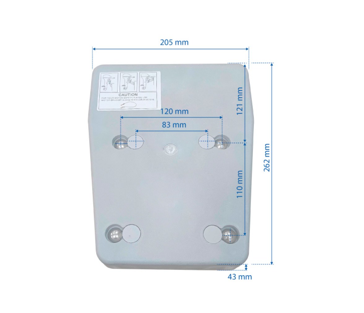 Soporte Motor Basculante Inox - Plastico 60KG