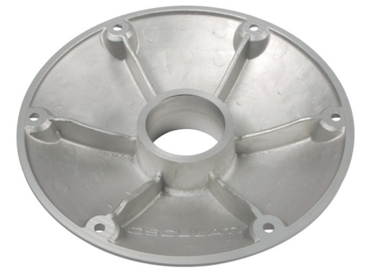 Soporte Pedestal semiesferico aluminio pulido
