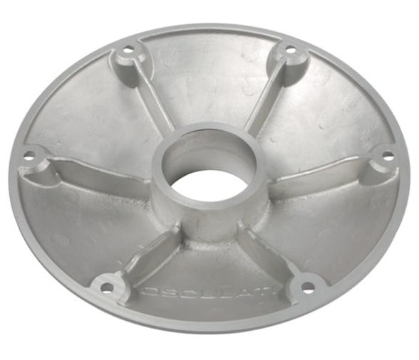 Soporte Pedestal semiesferico aluminio pulido