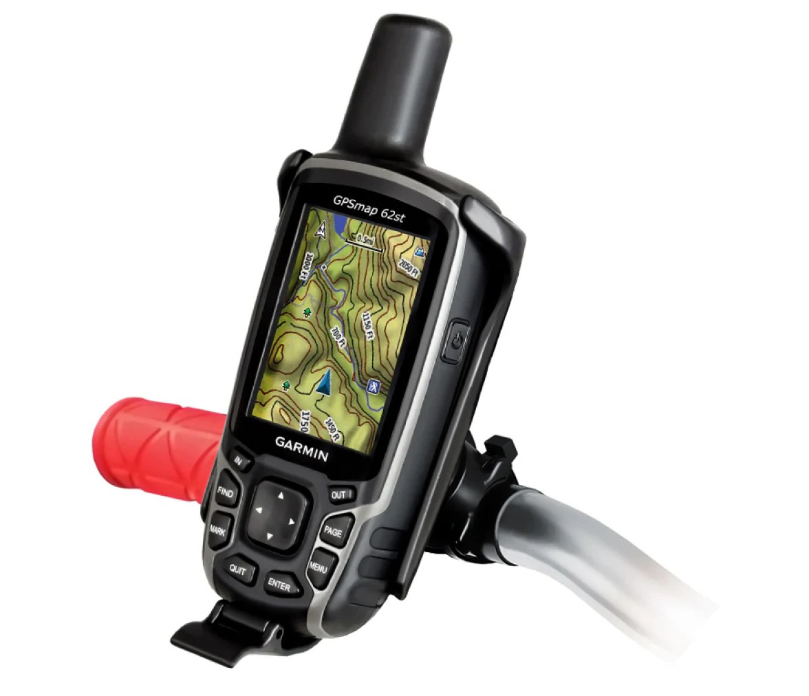 Soporte para bicicleta RAM EZ-On/Off para Garmin Astro 320, GPSMAP 62 + más