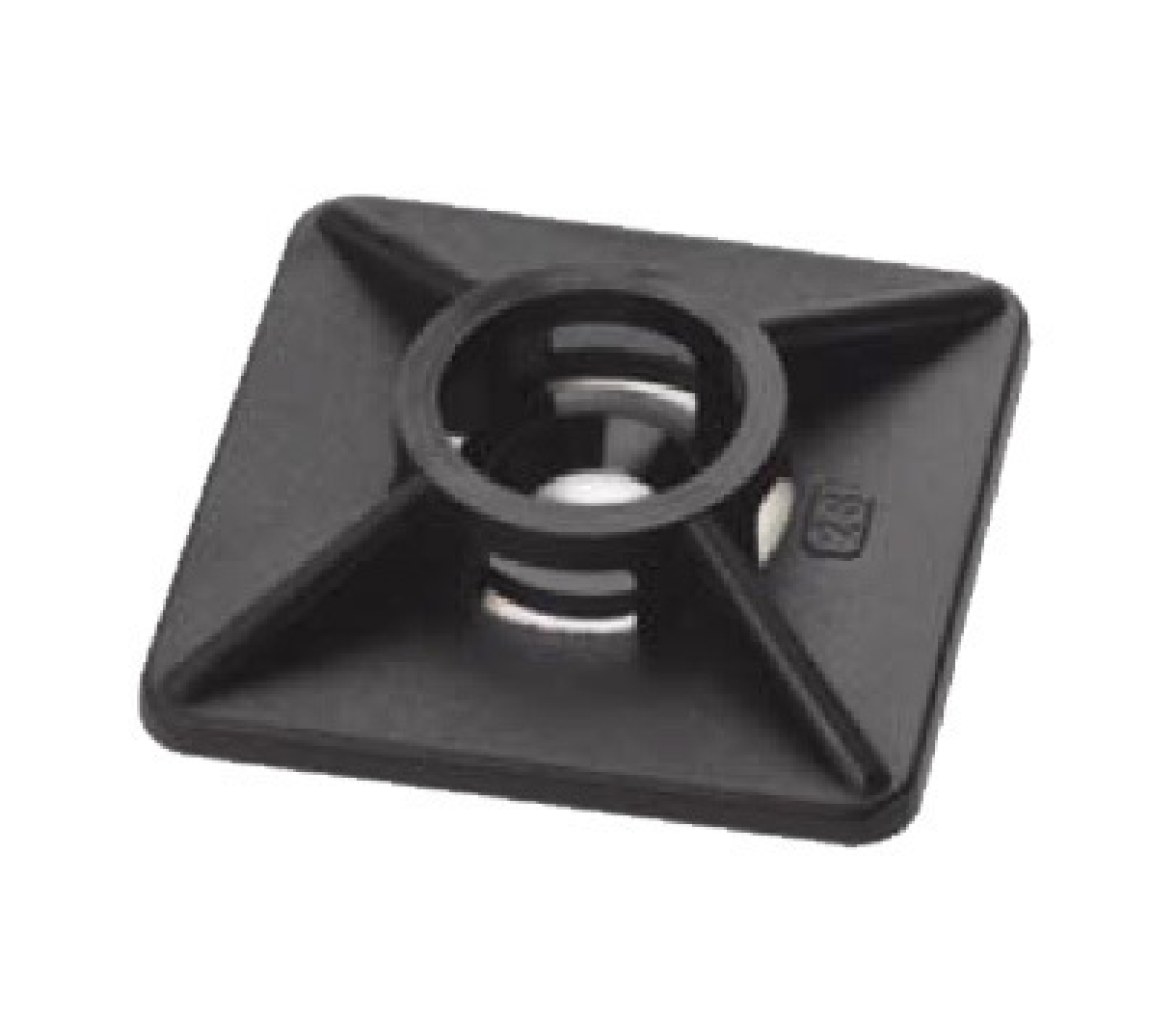 Soporte para Bridas Nylon Negro sin Adhesivo (100 unidades)