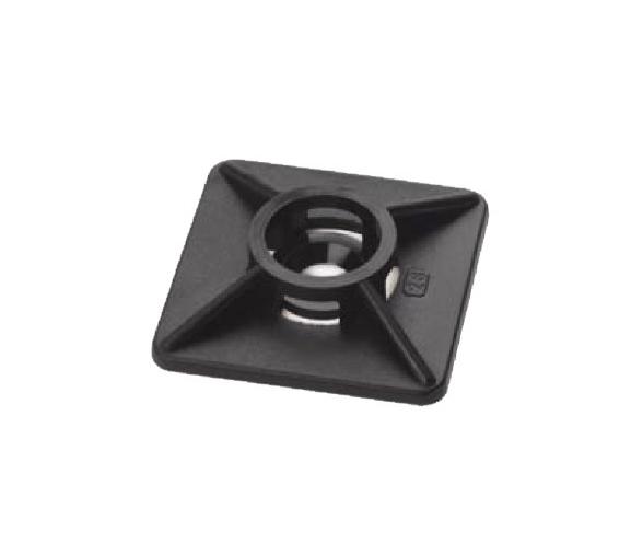 Soporte para Bridas Nylon Negro sin Adhesivo (100 unidades)