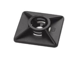 Soporte para Bridas Nylon Negro con Adhesivo (100 unidades)