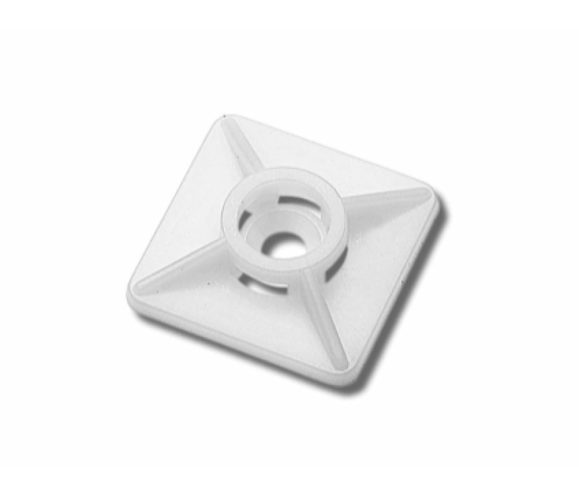 Soporte para Bridas Nylon Blanco sin Adhesivo (100 unidades)
