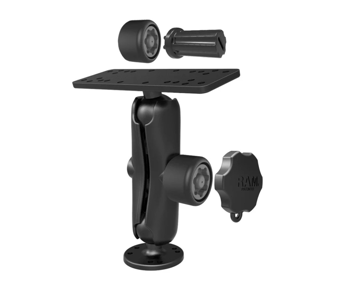Soporte para electrónica marina RAM Pin-Lock con pomo gimbal - Tamaño C Mediano