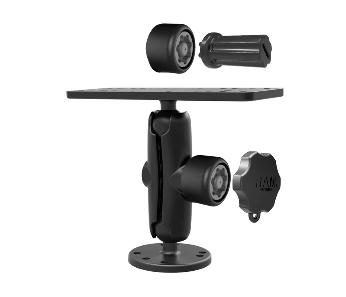 Soporte para electrónica marina RAM Pin-Lock con pomo gimbal - Tamaño B Mediano