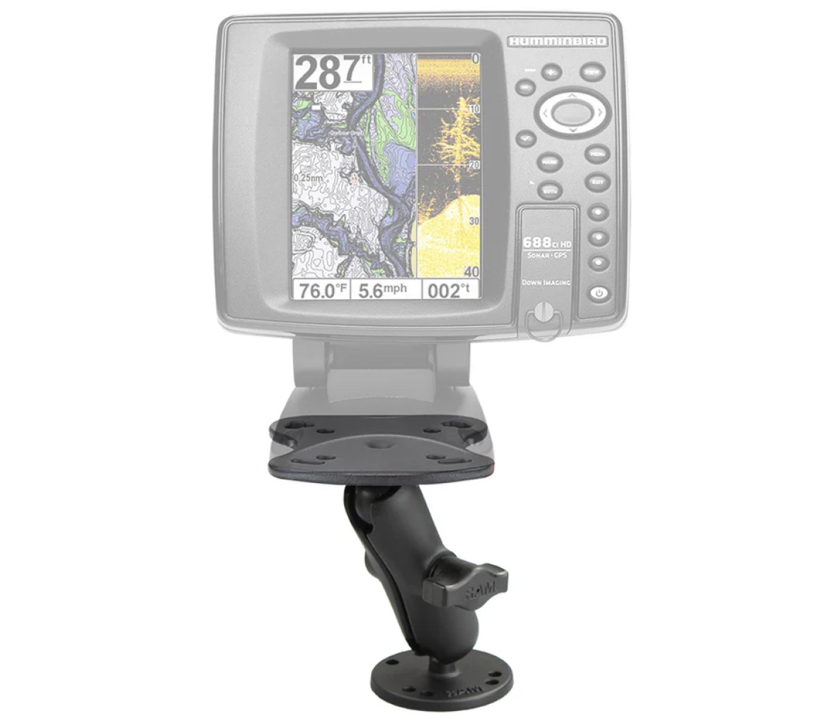 Soporte para localizador de pecas RAM para dispositivos Humminbird - Tamaño Medi