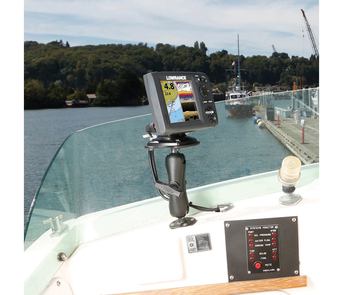 Soporte para localizador de peces RAM para dispositivos Humminbird - Tamaño Medi