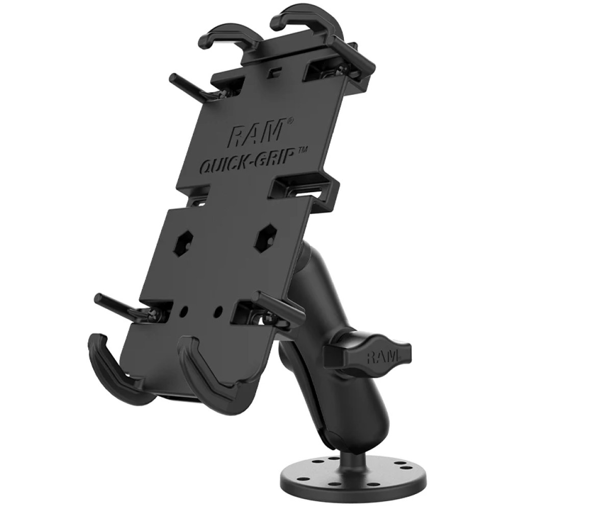 Soporte para teléfono RAM Quick-Grip XL con resorte y base de atornillar