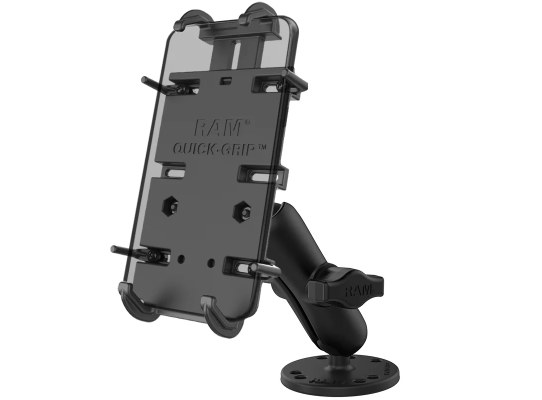 Soporte para teléfono RAM Quick-Grip XL con resorte y base de atornillar