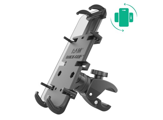 Soporte para teléfono RAM Quick-Grip XL con Tough-Claw de bajo perfil y rotación