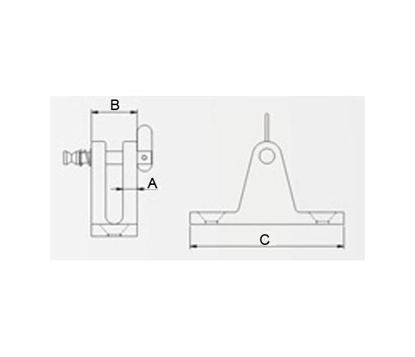 Soporte para Toldo Bimini Recto con Pasador Inox 316 Vinox
