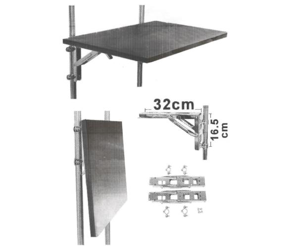 Soporte Plegable Acero Inoxidable para Asientos o Mesas