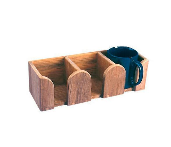 Soporte Porta 3 Tazas Teca