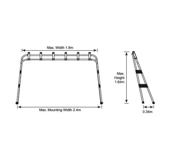 Soporte portacañas plegable Ocean south