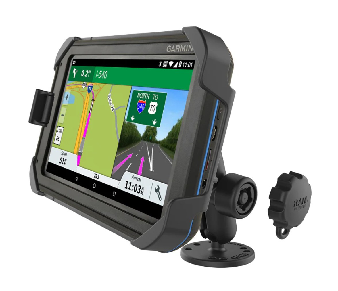 Soporte RAM EZ-Roll'r de atornillar para Garmin Fleet 770, Overlander + más