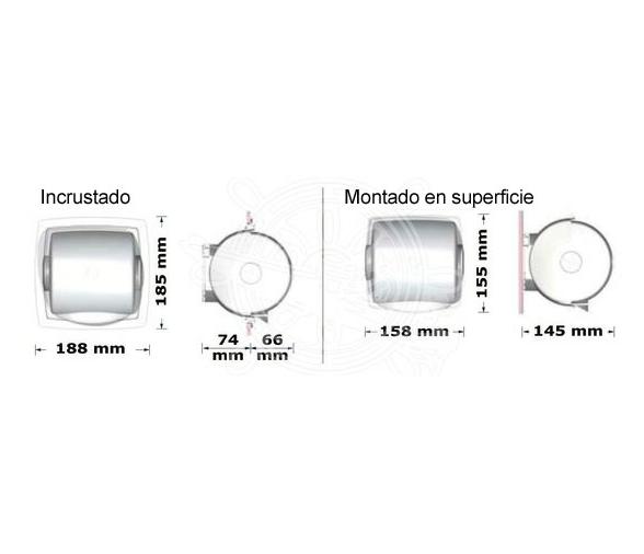 Soporte Rollo Papel Higienico Empotrable