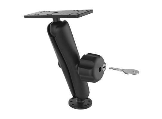 Soporte universal para electrónica marina con pomo de bloqueo de llave