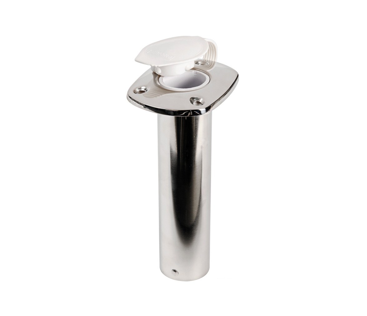 Soporte vertical para caña de pescar con montaje empotrado