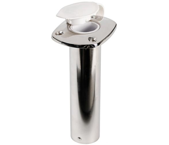 Soporte vertical para caña de pescar con montaje empotrado