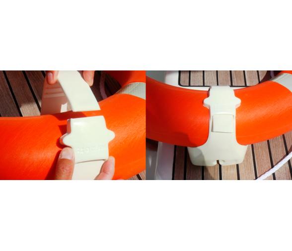 Soporte Clip para Aro Salvavidas en Pasamanos