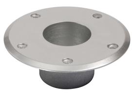 Soporte Pedestal Conico Aluminio Pulido Inferior