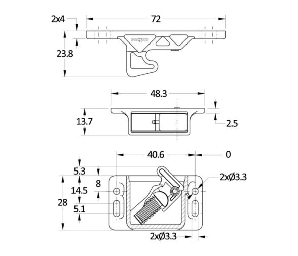 Southco Cerrojo con Pestillo de Empuje