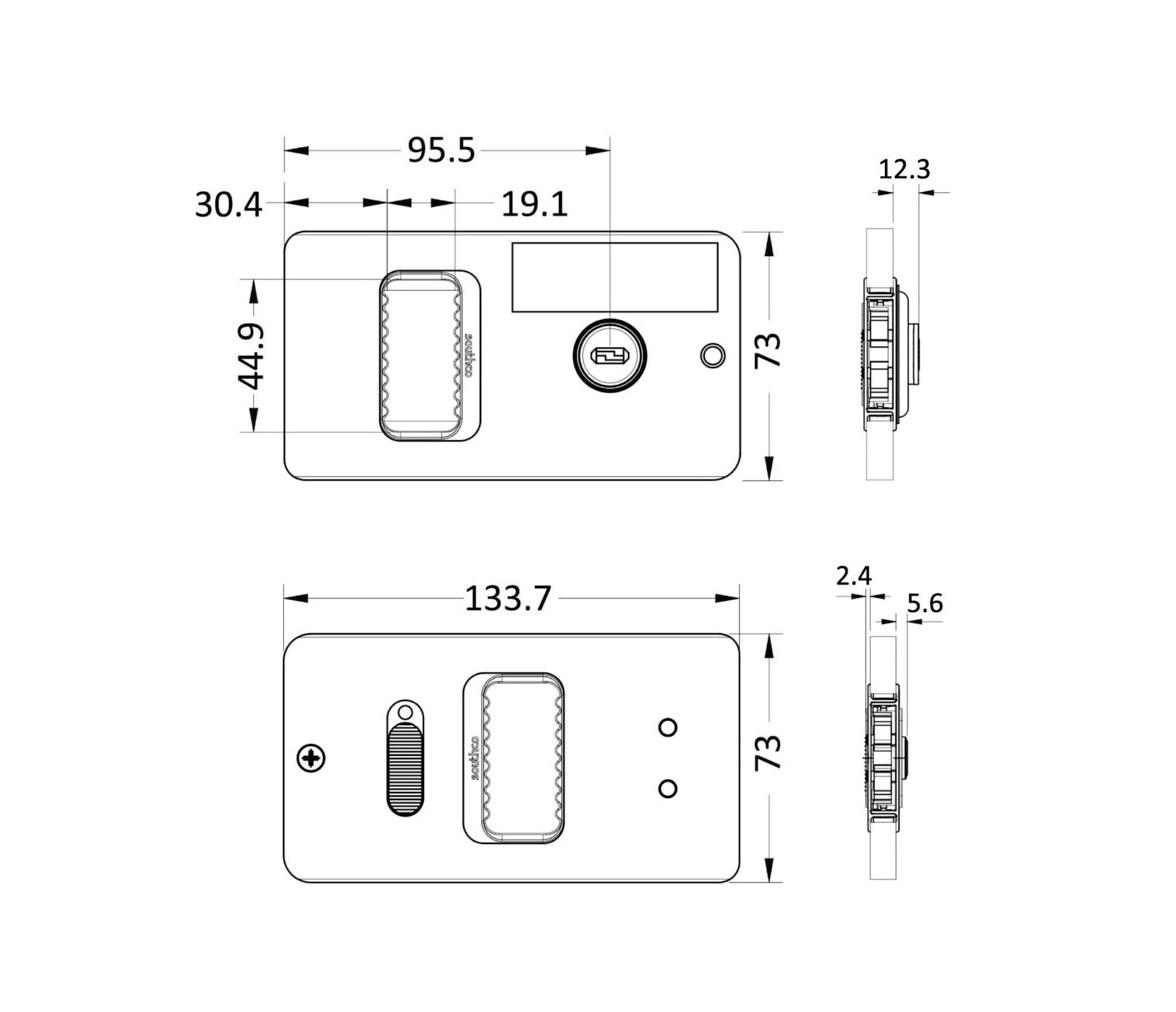 Southco Stainless Steel Flush Closure for Entrance Door