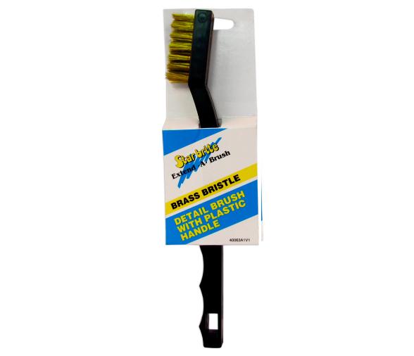 Star Brite Cepillo para detalles de plástico y cerdas de latón