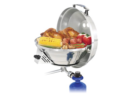 Cocina y parrilla de gas combinadas "Marine Kettle 2", acero inoxidable