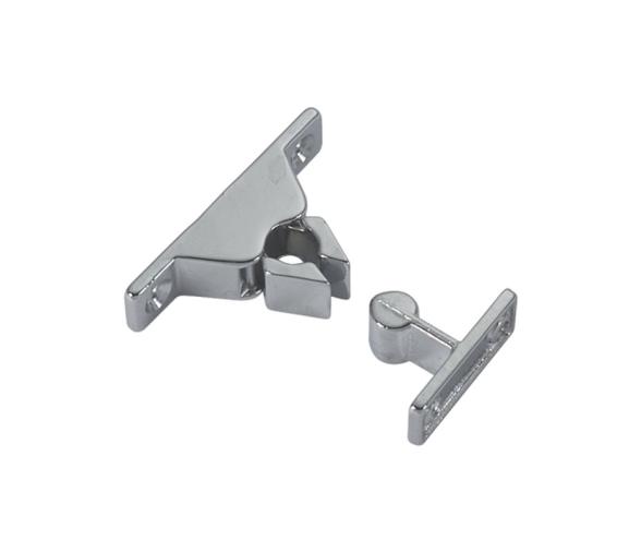 Sujetapuertas de Laton Cromado