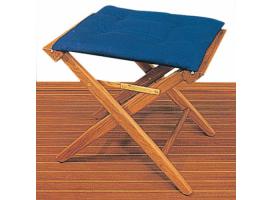 Taburete acolchado en teca