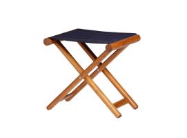 Taburete de Teca Plegable + Tejido Waterproof  Azul Marino - Marine Business