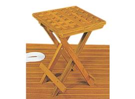 Taburete plegable en teca