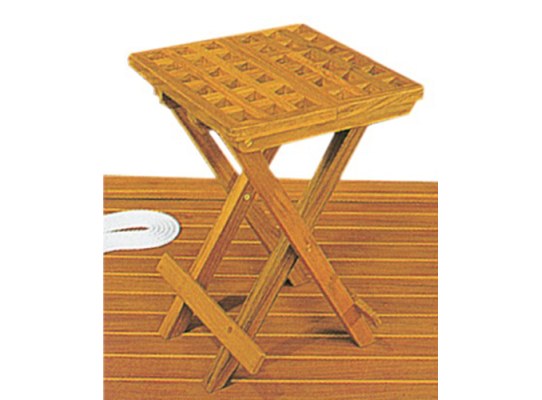 Taburete plegable en teca