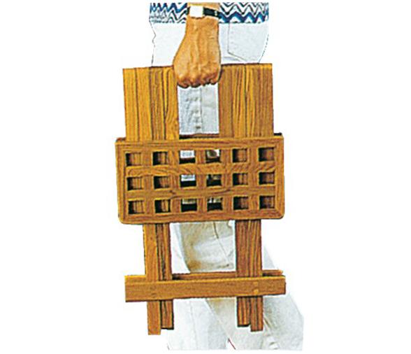 Taburete plegable en teca