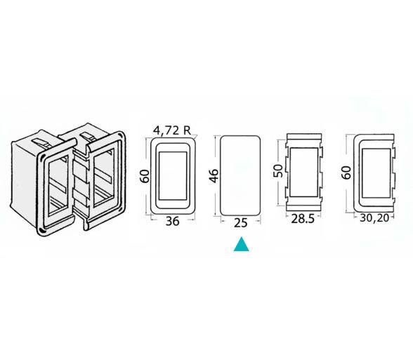 Tapa Ciega para Interruptor Marina