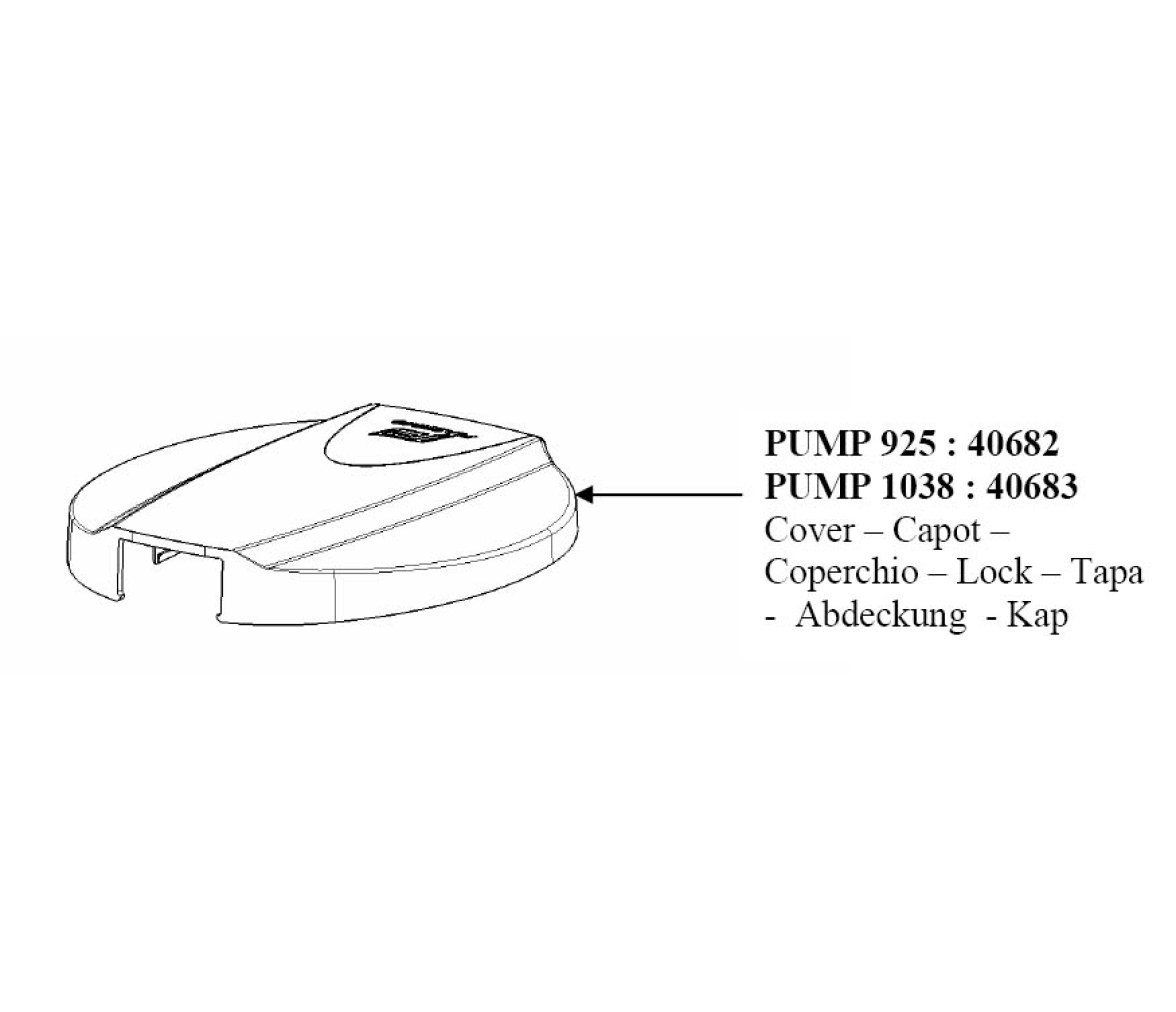 Tapa de Recambio Bomba Pump 925-1038 Plastimo
