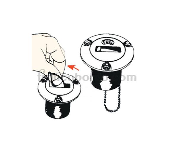 Tapon de Llenado en Laton Cromado con Apertura Facil
