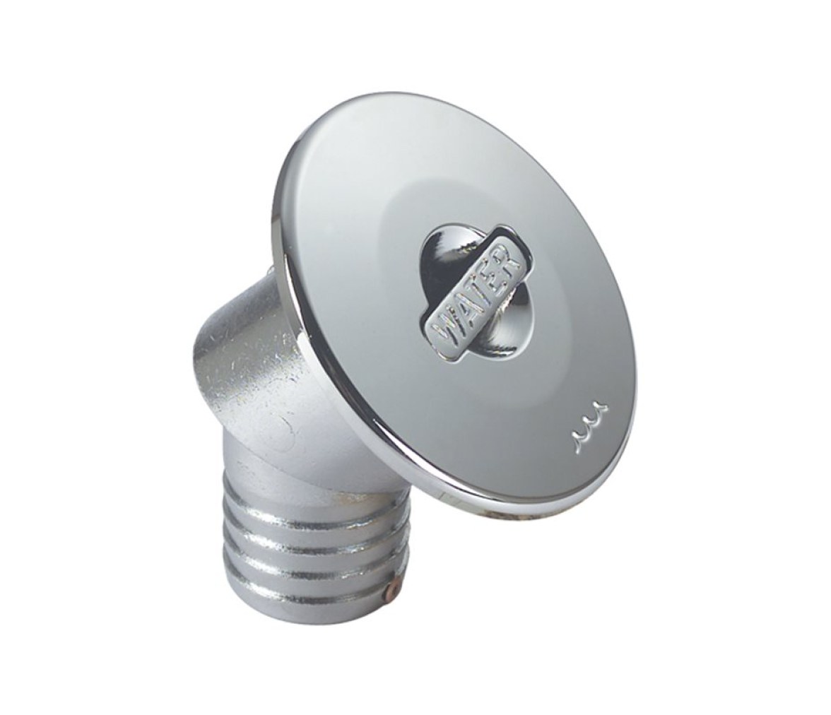 Tapon de Llenado Inclinado Laton Cromado 38 mm Agua