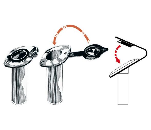 Tapon Cañero Empotrable Plastico Negro