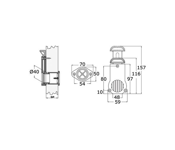 Tapon drenaje con valvula