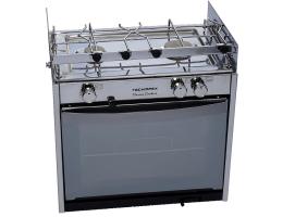 Techimpex Horno con Cocina 2 quemadores Classic Shiny