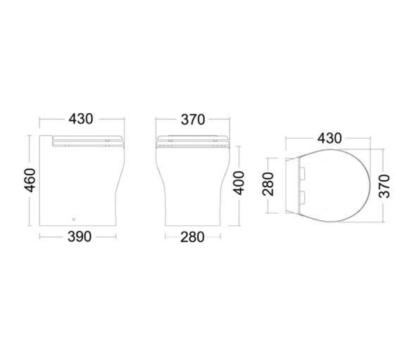 Tecma Inodoro Eléctrico Elegance 2G con Panel Táctil Eko