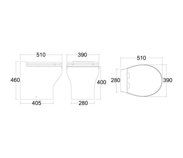 Tecma Inodoro Eléctrico Silence Plus 2G con Panel Táctil Eko