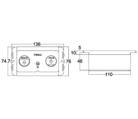 Tecma Panel de Control Inodoro Electrico G1 y G2